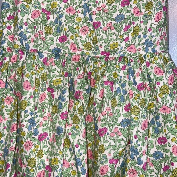 Mini Boden Girl's Linen Floral Dress Fully Lined with Net Skirt Size 7-8Y - Picture 2 of 7
